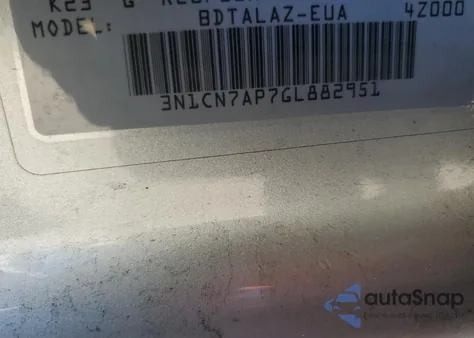 2016 Nissan Versa S из США, поврежденный, VIN 3N1CN7AP7GL882951